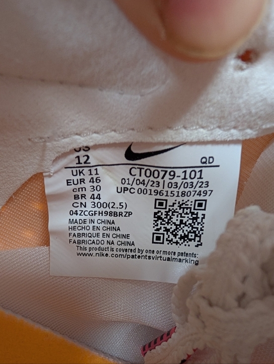 Nike Air Zoom Long Jump Elite Track Spikes White Orange Pink Mens 12 CT0079-101 main image 7